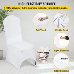 Uimoso 50PCS White Stretch Spandex Chair Covers for Events, Weddings, and Dining
