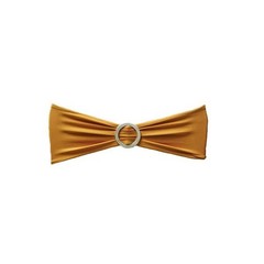 10 Gold Spandex CHAIR SASHES with Silver Round Buckles Wedding Decorations