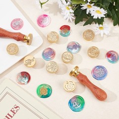 CRASPIRE Wax Seal Stamp Set 10PCS Christmas Vintage Sealing Wax Stamps 25mm R…