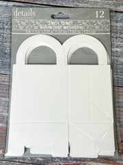 Details Favor Boxes 12pk White Gift Treat Bags Wedding Party Lot of 10