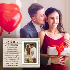 1st Anniversary Paper Gifts for Him Her – One Year Romantic Wedding Picture F…