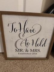To Have And To Hold – Mr. and Mrs. Wall (2018) Decor