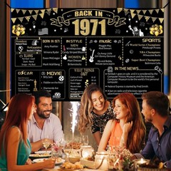 55th Decorative Cloth for Women or Men, Birthday Banner With Holes, Built-in …