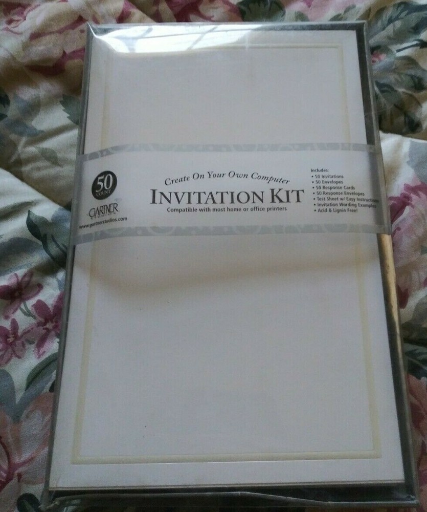 Gartner Studios Swirl Wedding Invitation Kit, Pearl, 50-Count (61042)