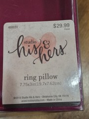 Wedding His/Her Ring Pillow Beaded & Embroidered Beautiful