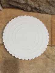 Wilton Circles of Strength 6 pc tier Cake Separator Plates Scalloped 6 – 14″