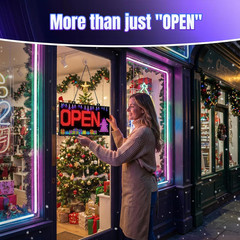 Programmable LED Open Sign with App Control for Cafes and Bars