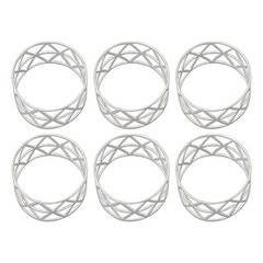 6x Alloy Napkin Rings Wedding Towel Holder /Buckle Dinner Table Party Banquet.