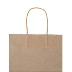 100 Pack 8×4.75×10 inch Plain Medium Paper Brown Kraft Bags with Handles Bulk