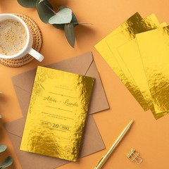 30 Pack Gold Metallic Cardstock Paper Sheets, 8″ x 12″ 8 x 12 inches,