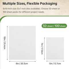 100 Sheets 5×7 inch White Tea Bag Paper 40gsm for Gelli Plate Printing & Collage