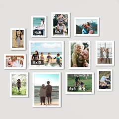 Heimlove White Collage Picture Frames Set of 12,Two 8×10,Two 6×8,Four 5×7,Fou…