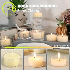 Pcs Beeswax Tea Light Candles-4 Hour Burn Time,100% Pure Natural 36 White