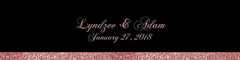 Black and Rose Gold Glitter Wedding Anniversary Engagement Water Bottle Labels