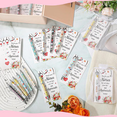 30 Set Nurse Gifts Bulk Nurse Ballpoint Pens and Thank You Cards with Bags Twist
