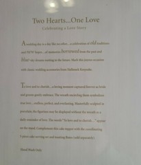 VTG NOS Sealed 2005 Hallmark Wedding Cake Topper Two Hearts One Love Keepsake