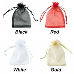100x Organza Bag Sheer Bags Jewellery Wedding Candy Packaging Sheer Bags