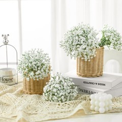 Artificial Babys Breath Flowers, 30PCS Realistic Touch White Gypsophila Bouqu…