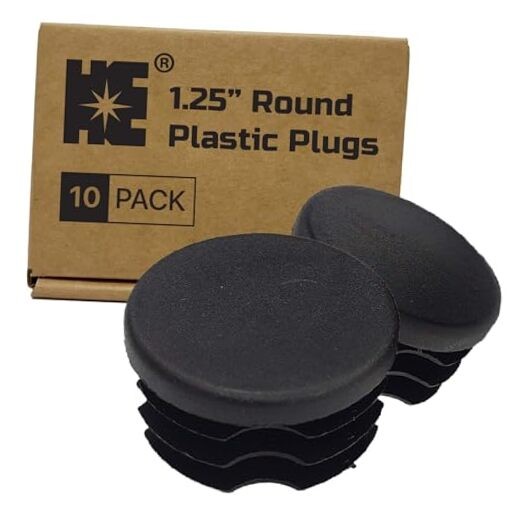 Cosmostar OD Round Plastic Plugs – Fits 1.»–1.17″ Inner Diameter Tubes 1.25″ 10