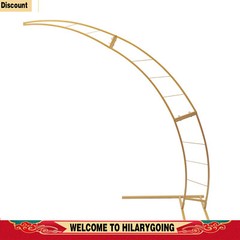 6.5ft Metal Crescent Moon Arch Wedding Party Plant Climbing Backdrop Stand Rack