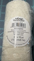Celebrate! Ivory Floral Lace TULLE Fabric 6” x 10 Yd Roll Wedding Craft Decor