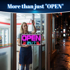 Smart Programmable LED Open Sign with App Control for Cafes and Bars