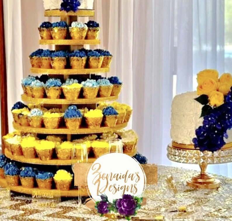 Cupcake Stand 7 Tier MDF Wood Cake Display Dessert Tower