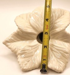 Vtg Epergne Wedding Bouquet Holder White Ceramic Floral Bridal Flower Vase *PICS