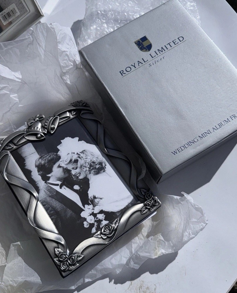 Wedding Album ~ Royal Limited Brushed Metal Photo Frame 4×6- 80 Pages + NEW