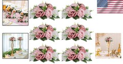 Multi-Function 9.5 In. Dusty Rose Flower Balls – 6 Pcs for Weddings & Parties