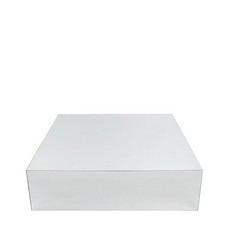 18″ x 18″ SILVER Acrylic Display Box CAKE STAND Pedestal Riser Party