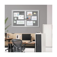 Mifuro 48″x30″ Enclosed Bulletin Board, Outdoor Lockable Weather-Resistant Al…