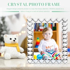 5×7 Inches Crystal Picture Frame Standing Clear Wedding Photo Frame for Home …