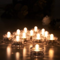 12 WARM WHITE Submergible Lights for Vases and Centerpieces Party Decorations