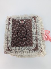 Vintage Pink Floral Lace Quilted Photo Album 3-Ring Binder Coquette Cottagecore