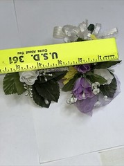 Bridal Wedding Floral Bouquet corsage and boutonniere, white roses, purple