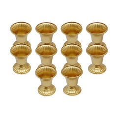 10Pcs Mini Metal Wedding Centerpieces Flower Vase Gold For Wedding Party New USA