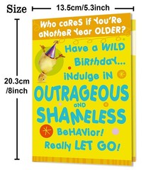 Beixian Funny Birthday Card, Humorous Birthday Cards Gifts for Women Men，