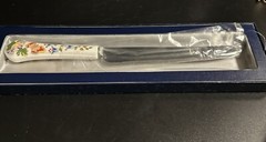 Aynsley ENGLISH FINE BONE CHINA Cottage Garden Cake Knife Server Stainless NEW