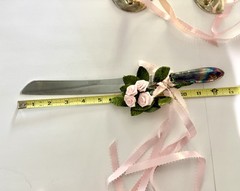 Vintage International Silver Co. Bridal Set Goblets And Cake Knife 1990