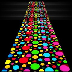 Pcs8 x 39 Inch Disposable Circle Dot Neon Floor 80 90s Party Decorations DIY 1