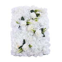 6 Pcs Artificial Wedding Silk Flower Wall Decor Background Rose Floral Panels