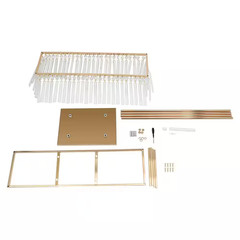 27 In. X 35 In. Gold Modern Rectangular Iron Acrylic Wedding Party Birthday Deco