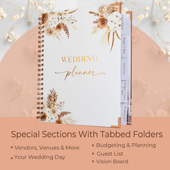 Beautiful Boho Wedding Planner Book and Organizer – Enhance Excitement and Makes