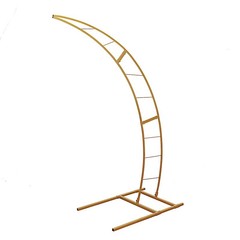 7 ft GOLD Half Crescent Moon Floral Display Frame Arch BACKDROP STAND Party