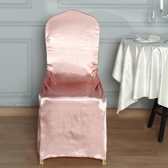 6 Dusty Rose SATIN UNIVERSAL CHAIR COVER Wedding Banquet Reception Decorations
