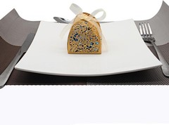 Luxurious Gold Rose Favor Boxes, Pack of 100 – 2.5×2.5×3.1 – For Events & Gifts