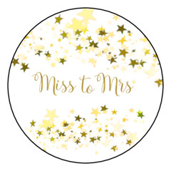 12 Favor Labels Wedding Anniversary Birthday 2.5″ Gold Choice Design Personalize
