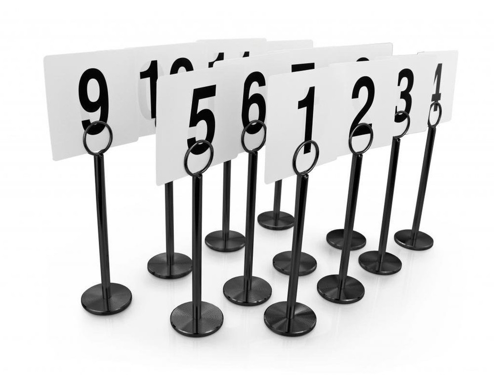 New Star Foodservice Ring Clip Table Number Card Holders with Number Cards 1 …