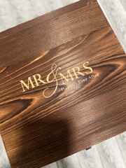 Bridal Wine Glass Set Wedding Gift In Wooden Keepsake Box